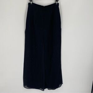 Onyx Nite Women’s Black Tulle Overlay Black Dress Pants size S